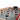 Set of 11 red Marius players and 4 stainless steel bars